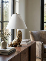 Load image into Gallery viewer, Pawdia Animal Bedside Table Lamp - Classic Fabric Shade Lighting