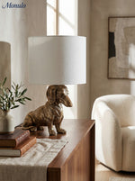 Load image into Gallery viewer, Pawdia Animal Bedside Table Lamp - Classic Fabric Shade Lighting