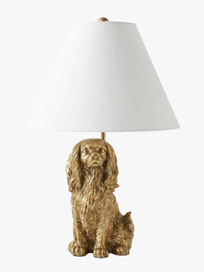 Pawdia Animal Bedside Table Lamp - Classic Fabric Shade Lighting
