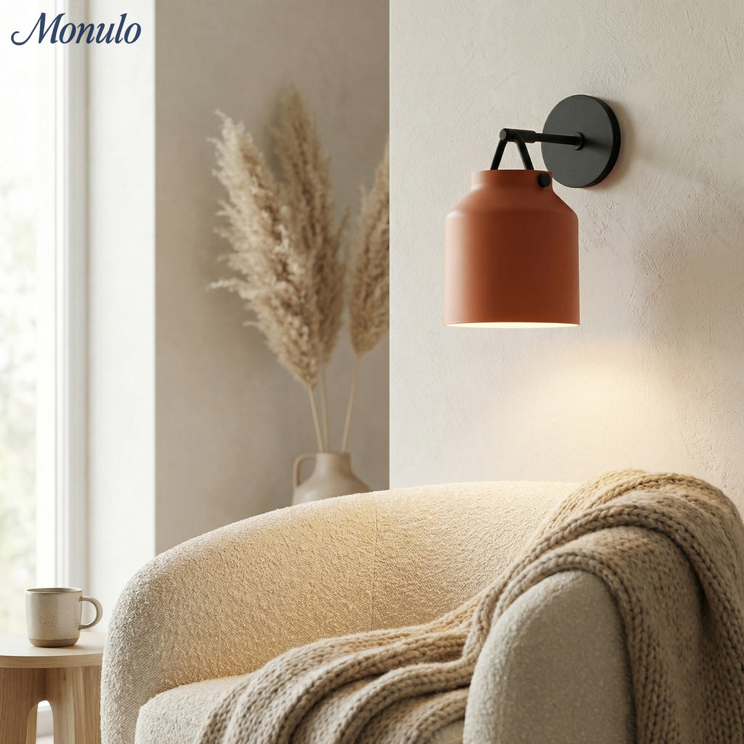 Applique murale minimaliste Hanton – Applique en verre lait vintage avec accent en métal