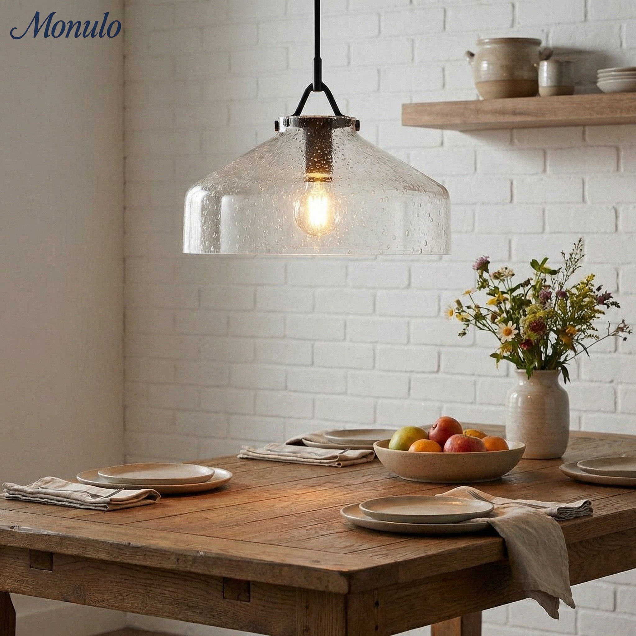 Hanton Nordic Metall Henry Pendelleuchte - Minimalistischer Glas- und Metallschirm