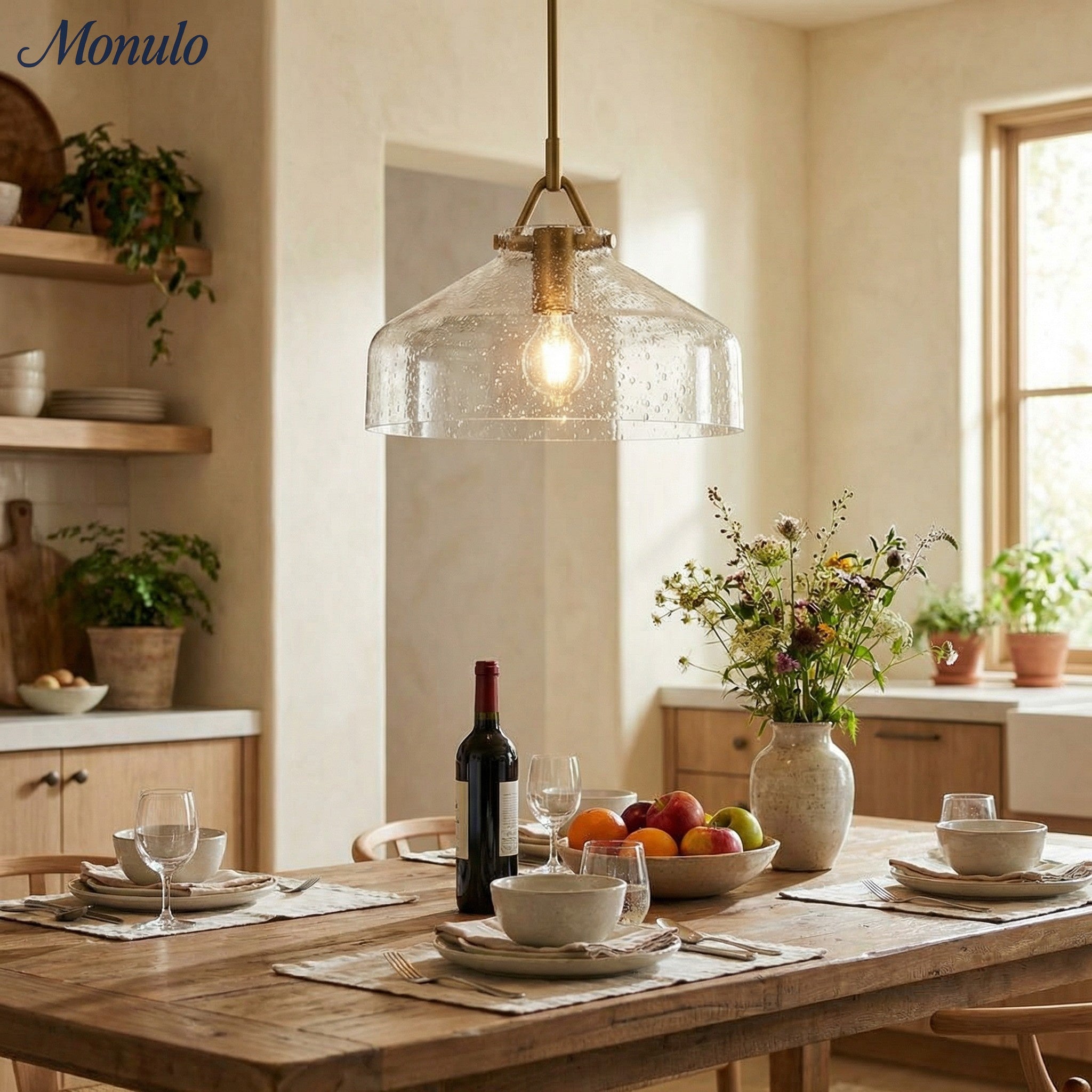 Hanton Nordic Metall Henry Pendelleuchte - Minimalistischer Glas- und Metallschirm