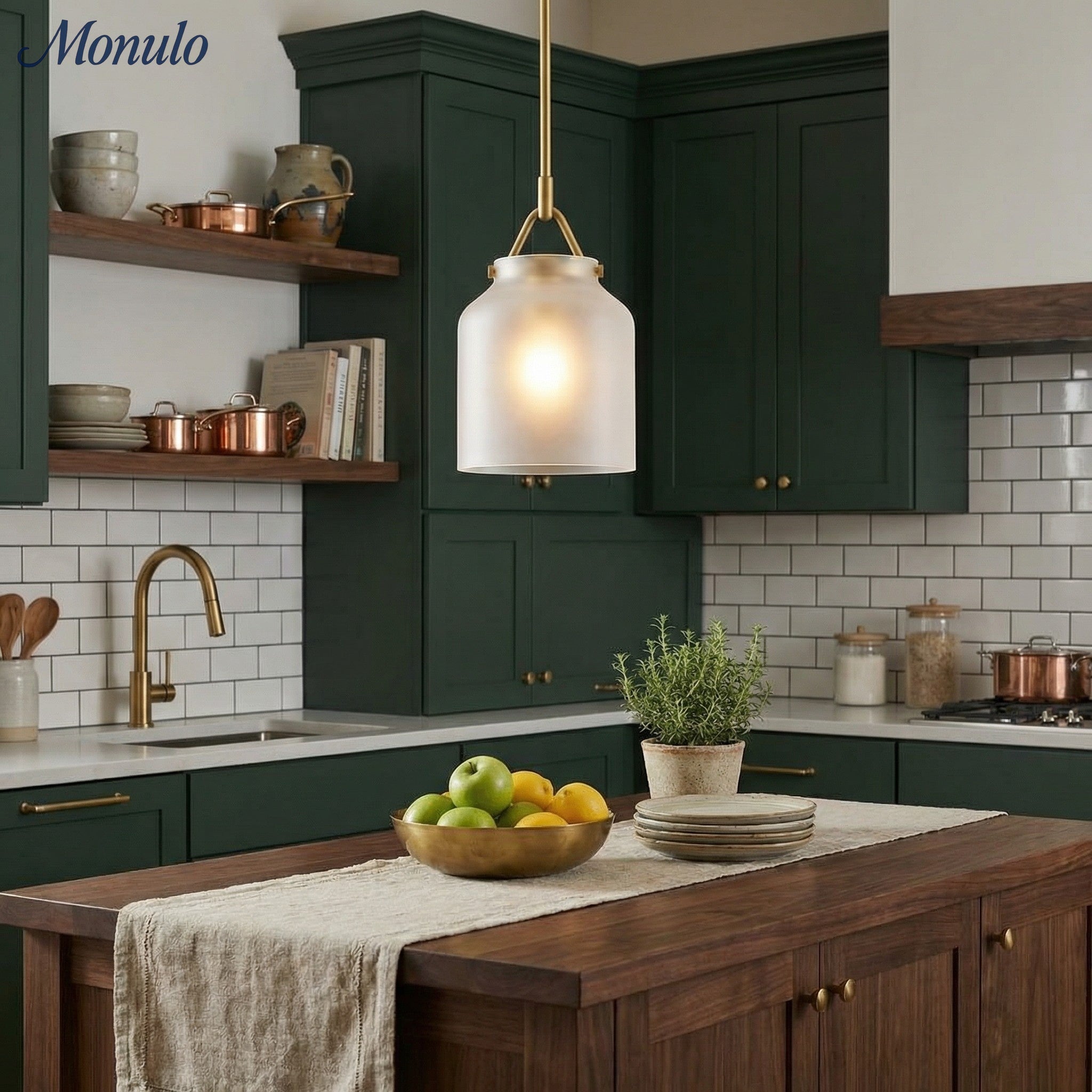 Hanton Nordic Metall Henry Pendelleuchte - Minimalistischer Glas- und Metallschirm