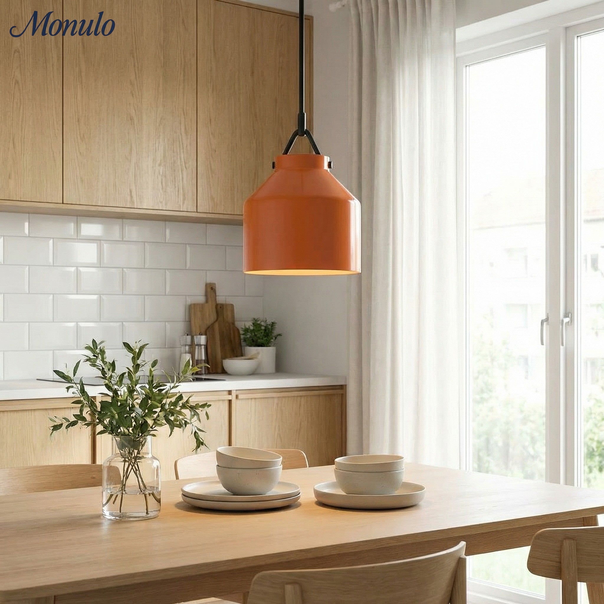 Hanton Nordic Metall Henry Pendelleuchte - Minimalistischer Glas- und Metallschirm