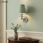 Load image into Gallery viewer, Rowan Drum Shade Wall Sconce – Fabric Sconce Light for Cozy Cottage Lighting