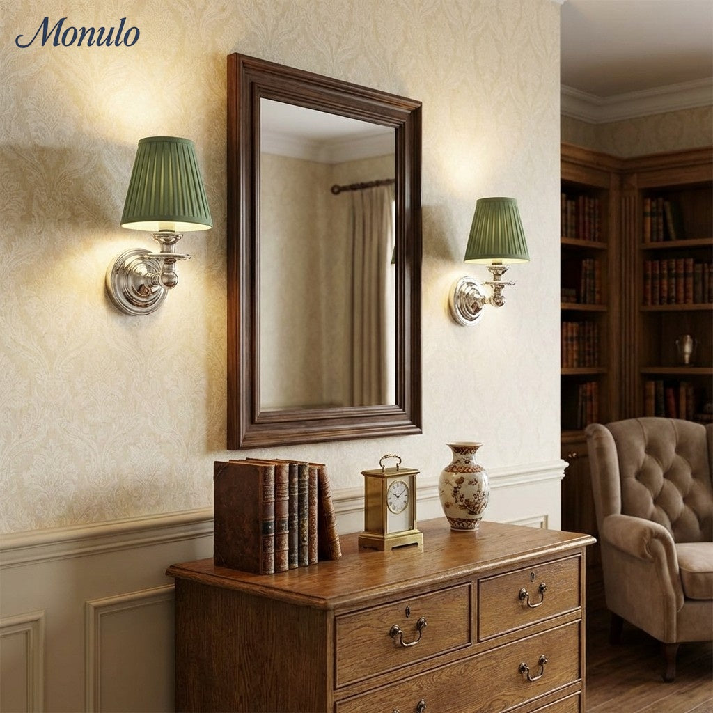 Rowan Drum Shade Wandlampe – Stoff-Wandleuchte für gemütliche Landhausbeleuchtung