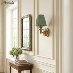 Load image into Gallery viewer, Rowan Drum Shade Wall Sconce – Fabric Sconce Light for Cozy Cottage Lighting