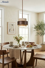 Load image into Gallery viewer, Cylindrical Modern Design Travertine Pendant Lamp