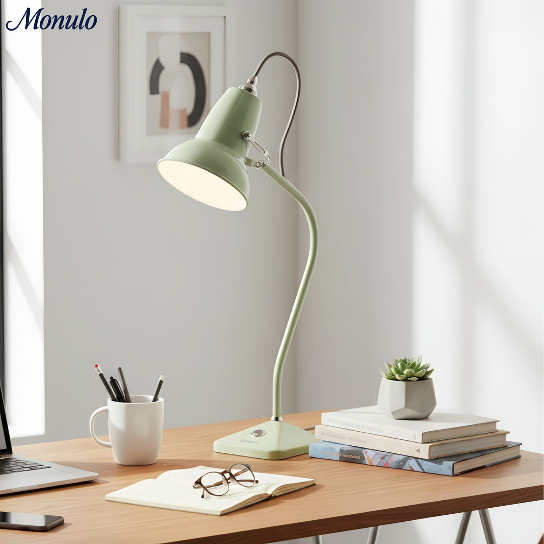 Modryx Pyramid Base Mini Table Lamp - Vintage Metal for Desk