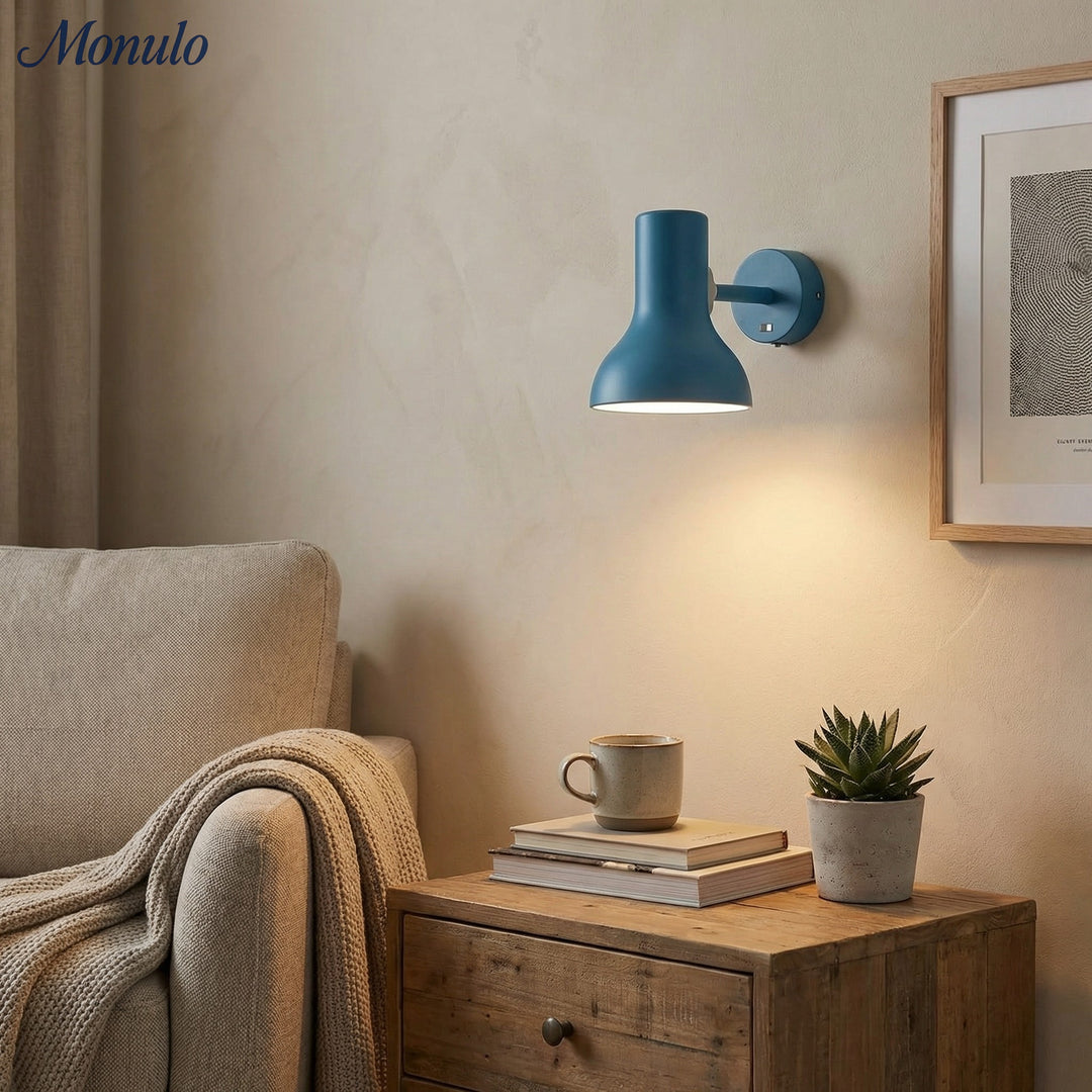 Lámpara de Pared Ajustable de Metal Mate Modryx - Aplique de Pared Moderno y Minimalista para Pared Destacada de Sala de Estar