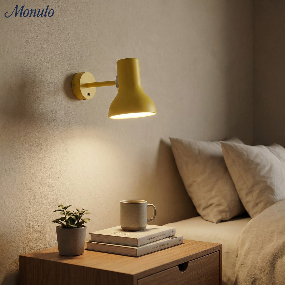 Lámpara de Pared Ajustable de Metal Mate Modryx - Aplique de Pared Moderno y Minimalista para Pared Destacada de Sala de Estar