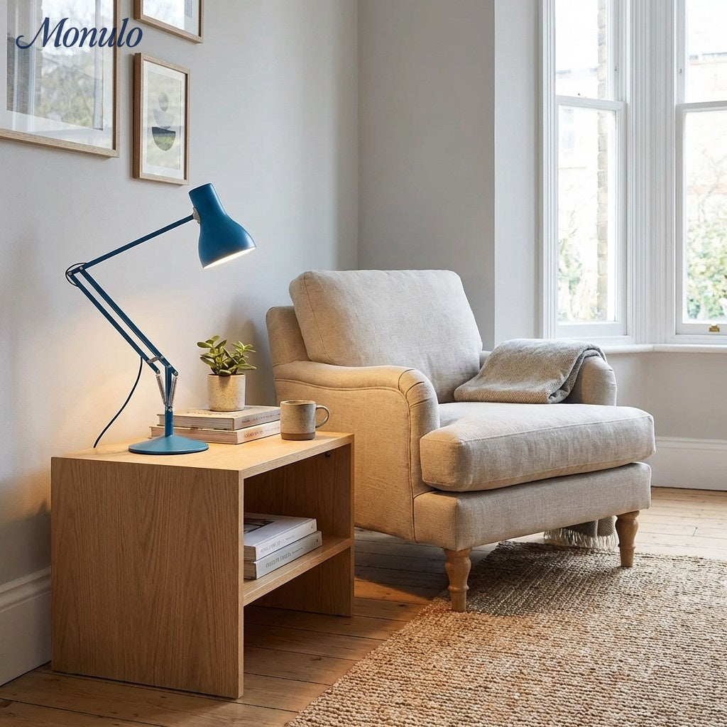Modryx Modern Pivoting Desk Lamp with Clean Lines - Minimal Task Light for Office Desk and Nightstand