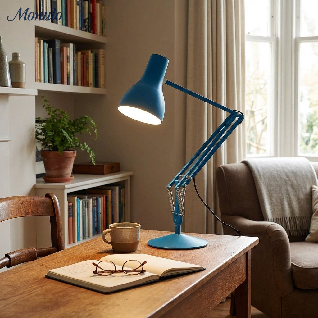 Modryx Modern Pivoting Desk Lamp with Clean Lines - Minimal Task Light for Office Desk and Nightstand