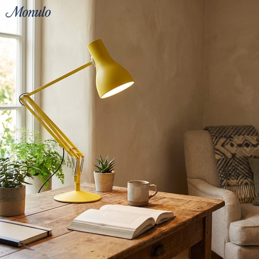 Modryx Modern Pivoting Desk Lamp with Clean Lines - Minimal Task Light for Office Desk and Nightstand