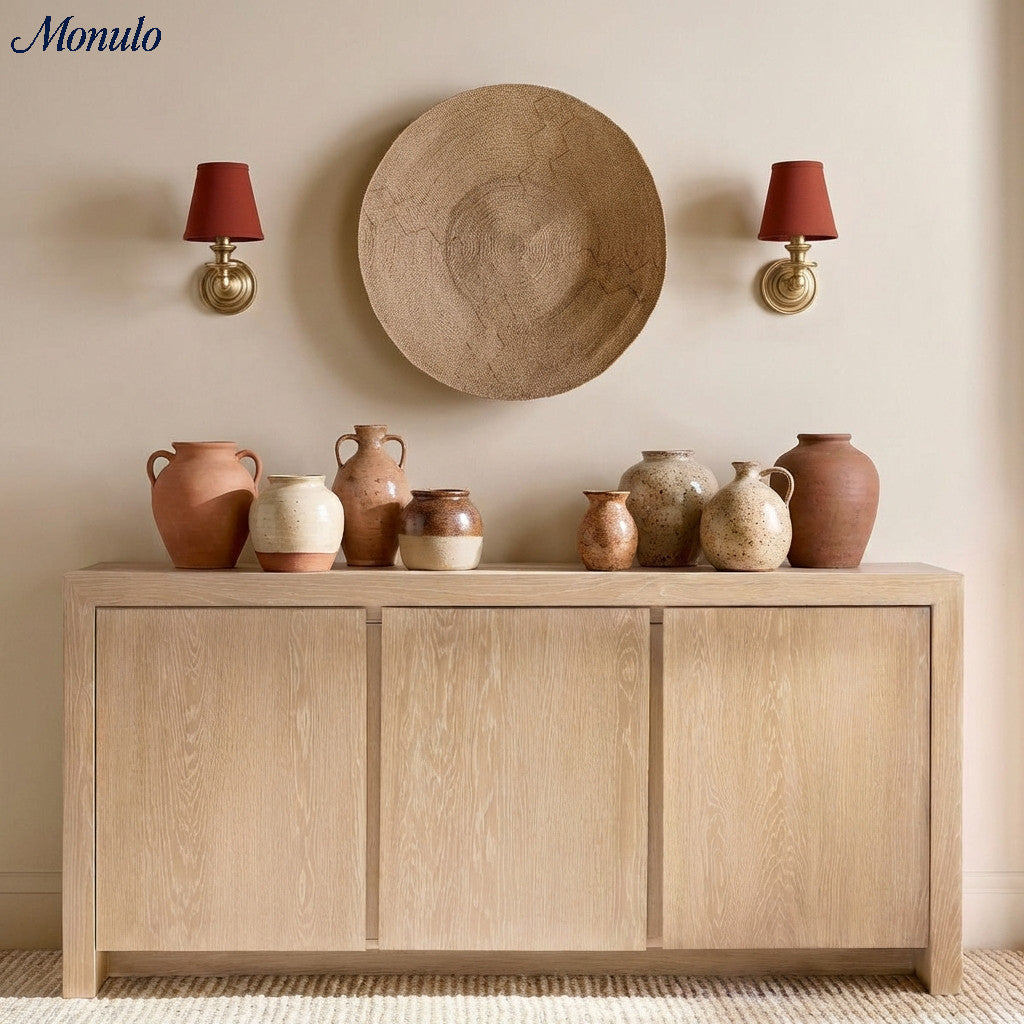 Rowan Drum Shade Wall Sconce – Fabric Sconce Light for Cozy Cottage Lighting