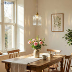 Cargar imagen en el visor de la Galería, Lámpara colgante tradicional vintage de hierro con una luz, cuadrada, rectangular y ondulada, para sala de estar.