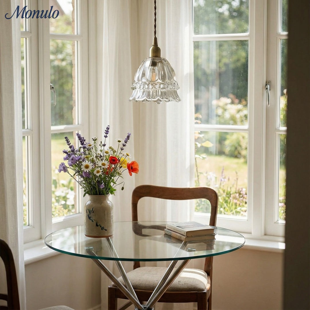 Lámpara colgante de cristal estilo medusa pastoral francesa M38