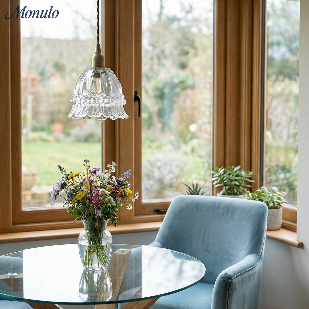 Lámpara colgante de cristal estilo medusa pastoral francesa M38