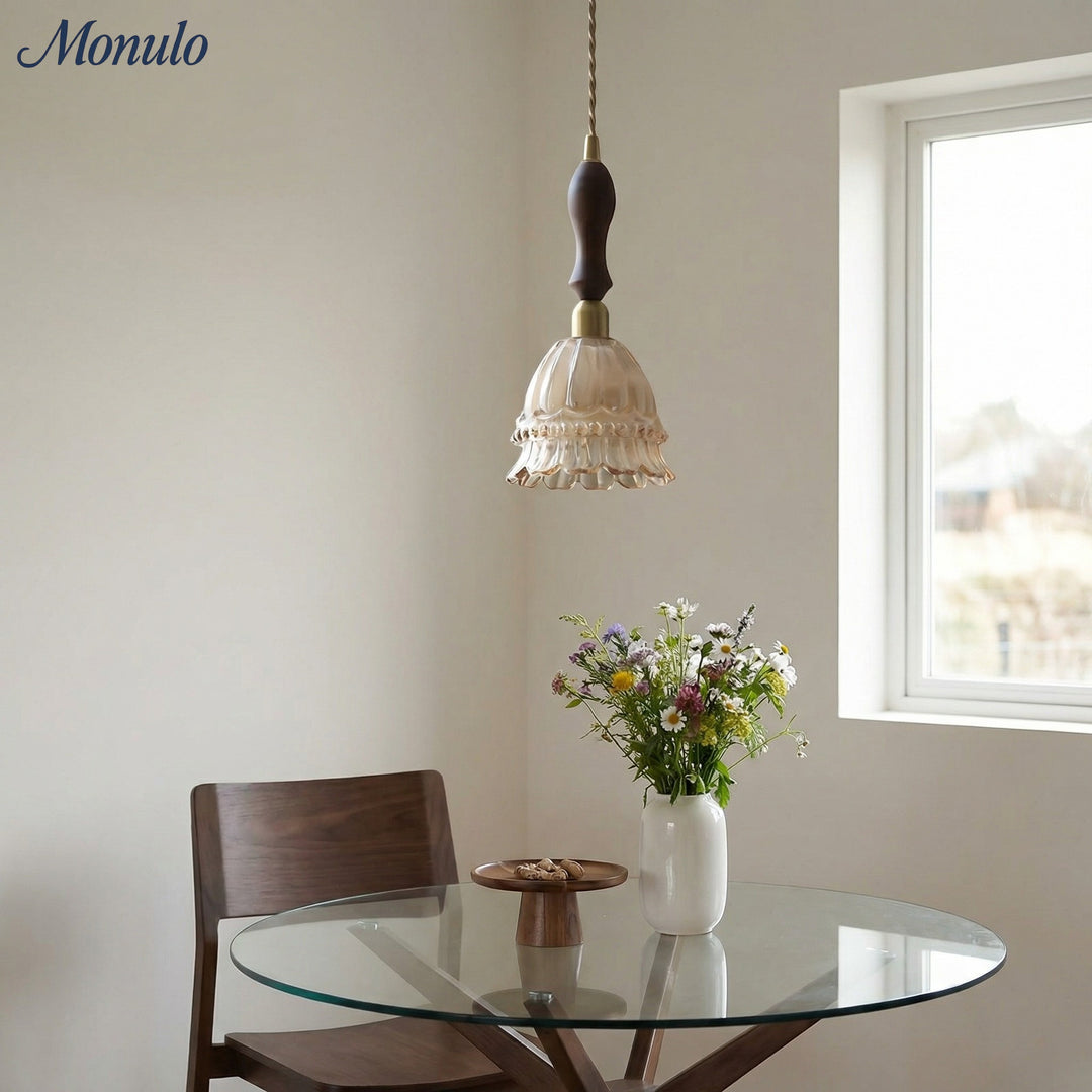 Lámpara colgante de cristal estilo medusa pastoral francesa M38