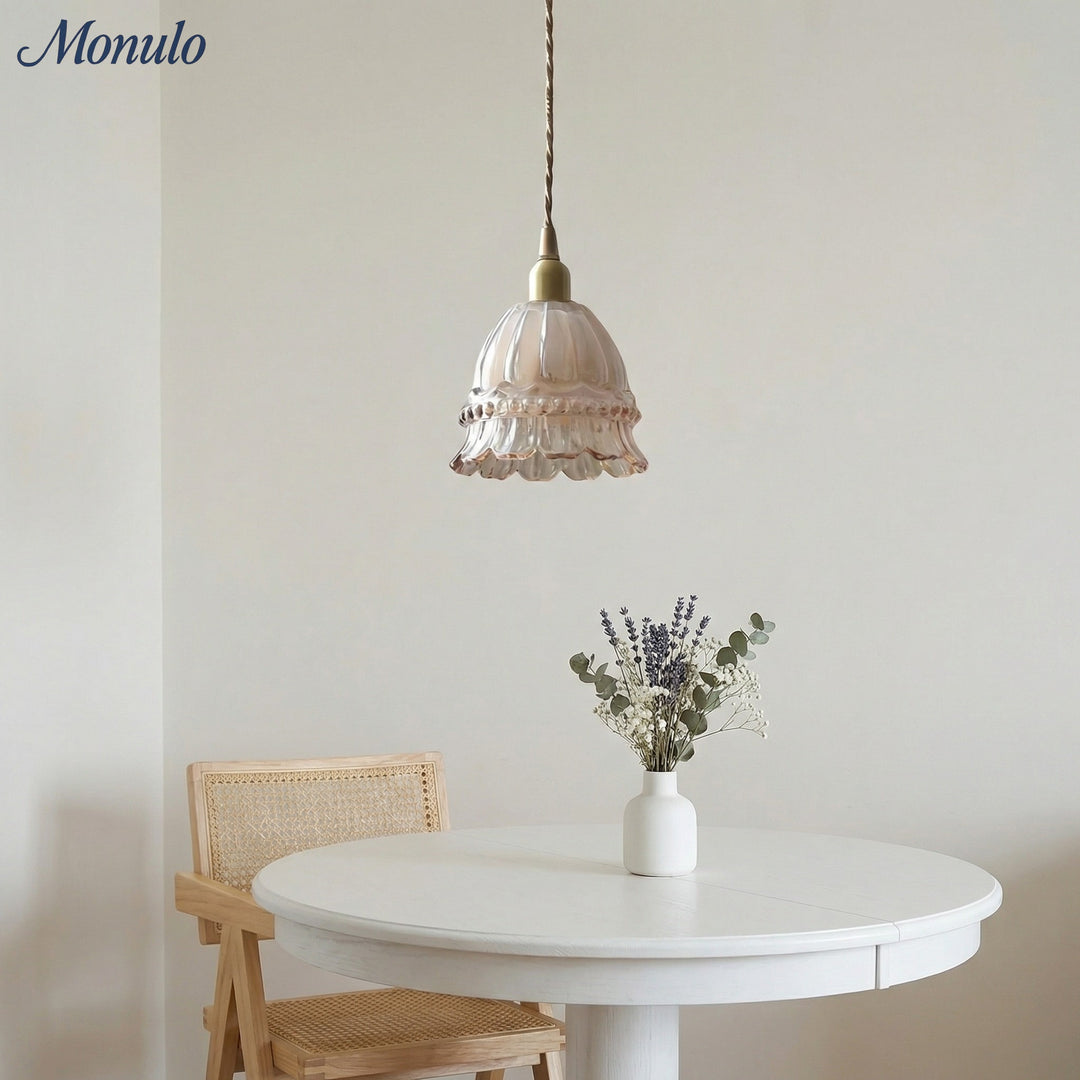 Lámpara colgante de cristal estilo medusa pastoral francesa M38