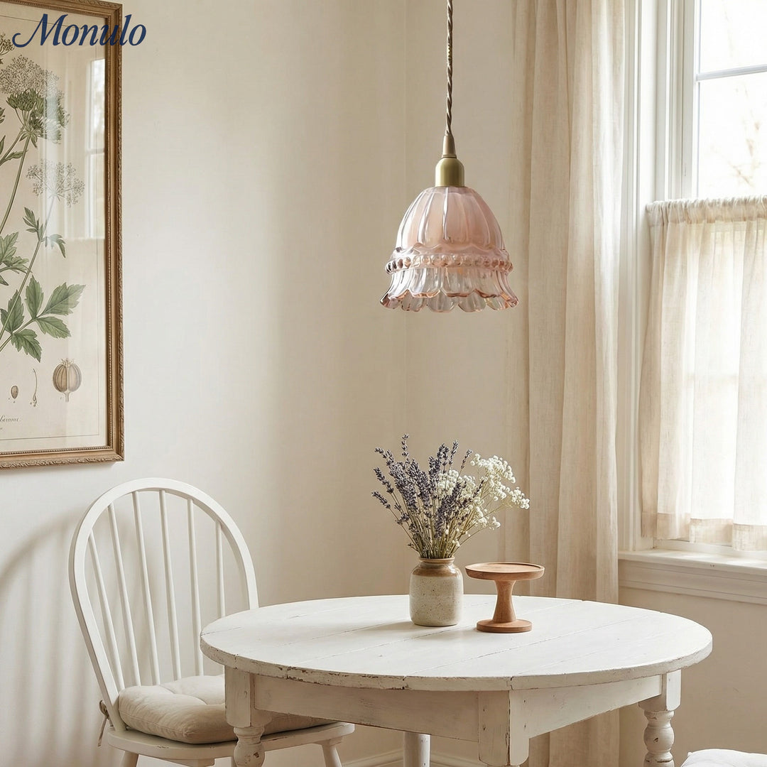 Lámpara colgante de cristal estilo medusa pastoral francesa M38