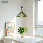 Cargar imagen en el visor de la Galería, Lámpara Colgante de Vidrio Texturizado Estilo Mid Century Modern de Verdoma - Estilo Vintage para Comedor