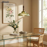 Cargar imagen en el visor de la Galería, Lámpara Colgante de Vidrio Texturizado Estilo Mid Century Modern de Verdoma - Estilo Vintage para Comedor