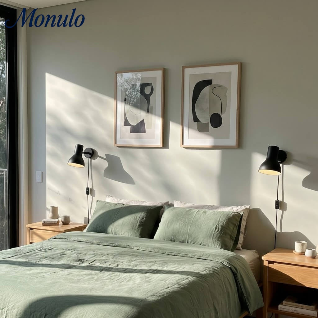 Lámpara de Pared Ajustable de Metal Mate Modryx - Aplique de Pared Moderno y Minimalista para Pared Destacada de Sala de Estar