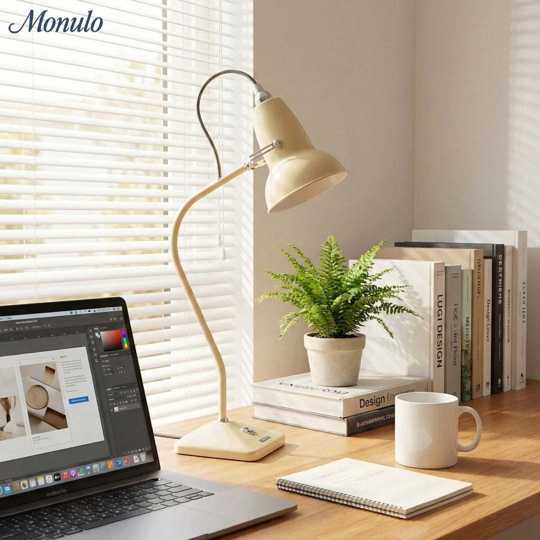 Modryx Pyramid Base Mini Table Lamp - Vintage Metal for Desk