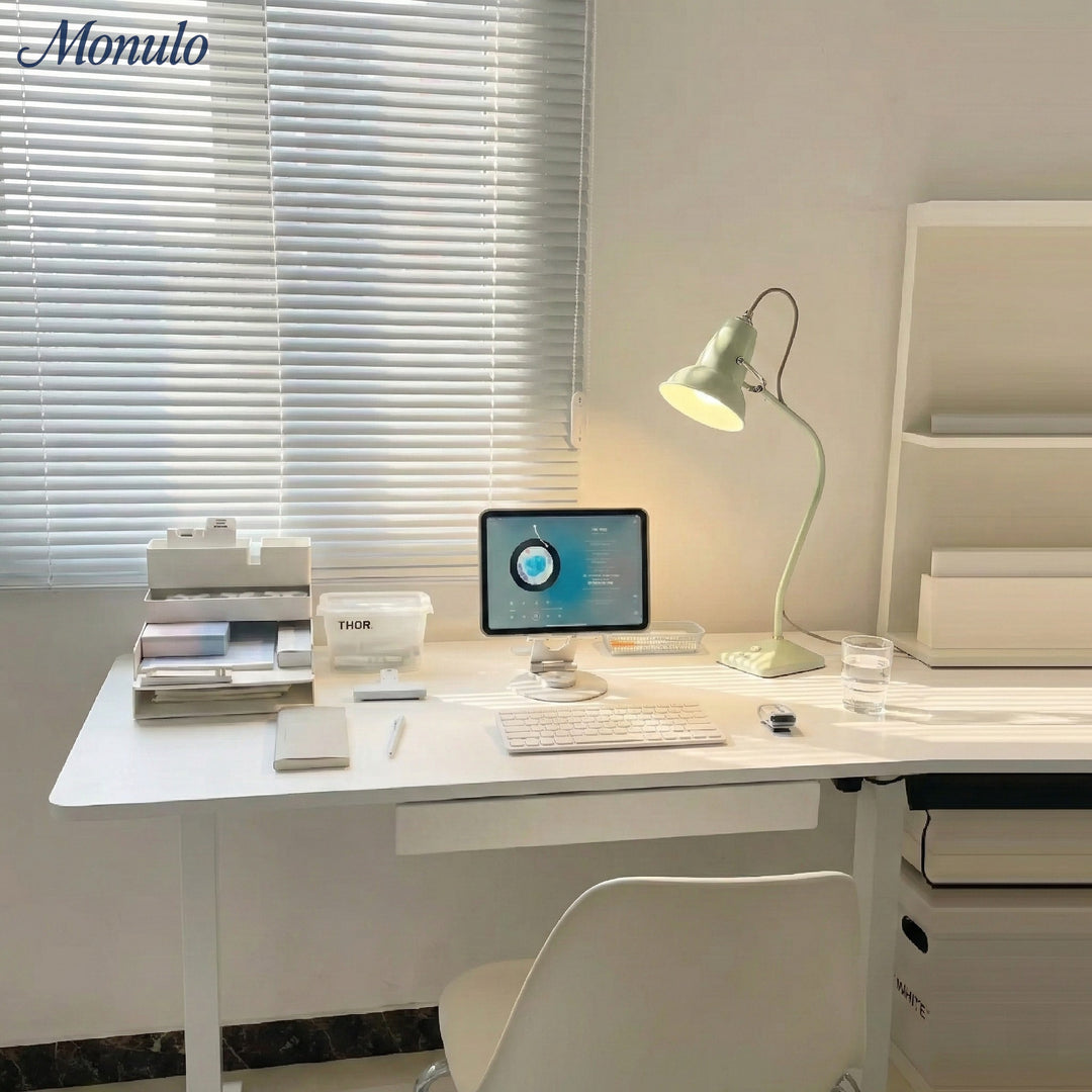 Modryx Pyramid Base Mini Table Lamp - Vintage Metal for Desk