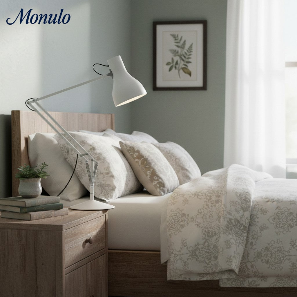 Modryx Modern Pivoting Desk Lamp with Clean Lines - Minimal Task Light for Office Desk and Nightstand