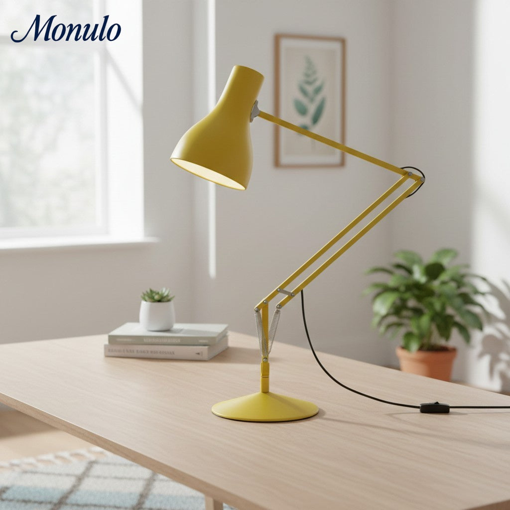 Modryx Modern Pivoting Desk Lamp with Clean Lines - Minimal Task Light for Office Desk and Nightstand
