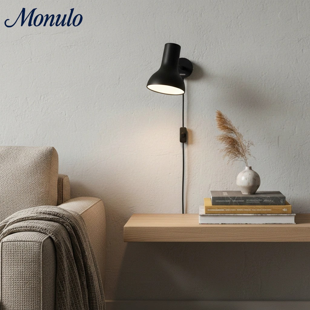 Lámpara de Pared Ajustable de Metal Mate Modryx - Aplique de Pared Moderno y Minimalista para Pared Destacada de Sala de Estar