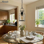 Load image into Gallery viewer, Lirra Cylindrical Pendant Light - Retro Industrial Glass Light for Dining Room