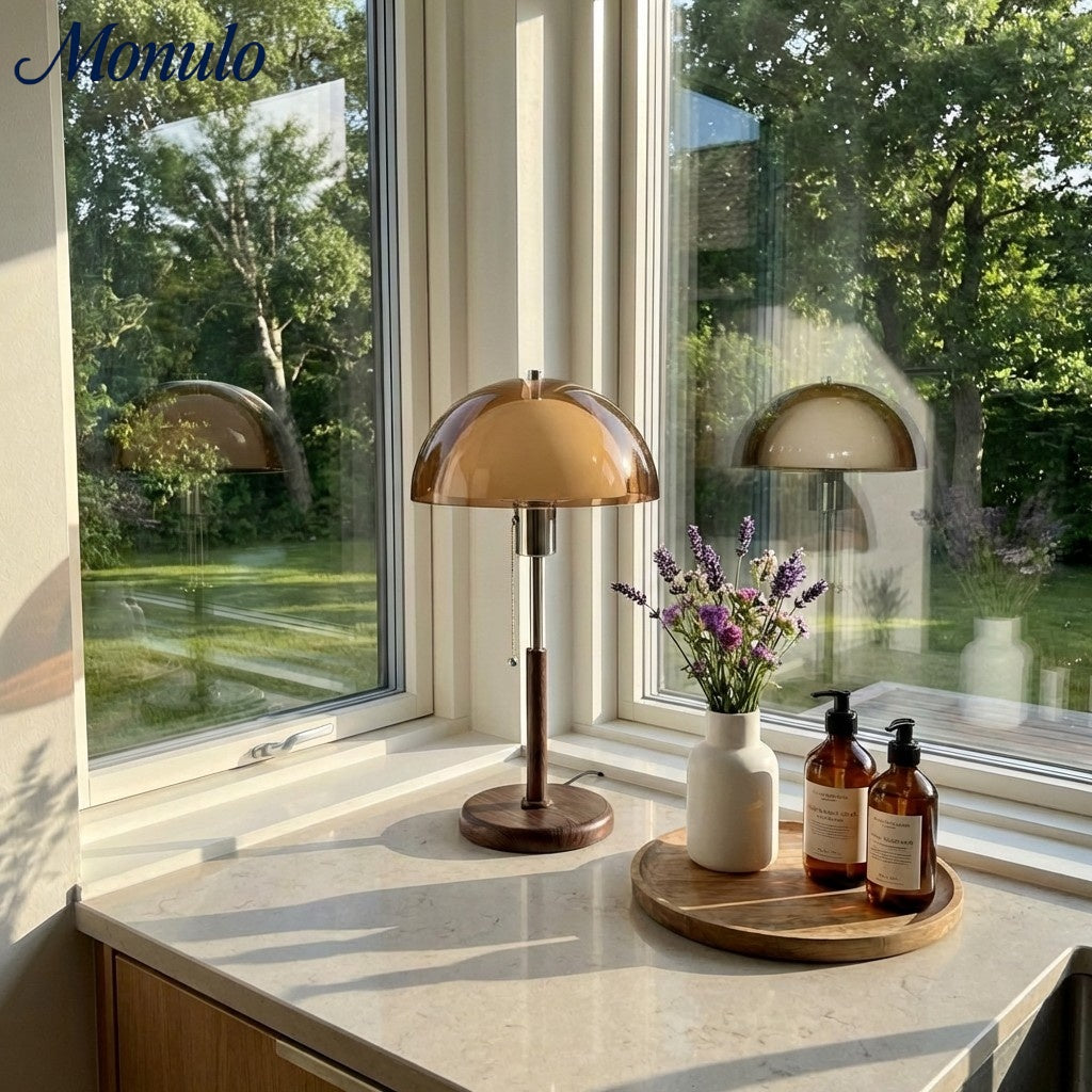 Sunset Afterglow Modern Accent Table Lamp - Retro Styling Lamp for Bedroom or Office