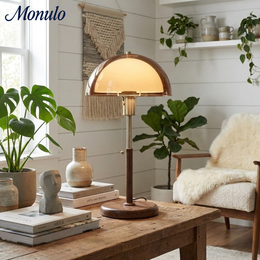 Sunset Afterglow Modern Accent Table Lamp - Retro Styling Lamp for Bedroom or Office