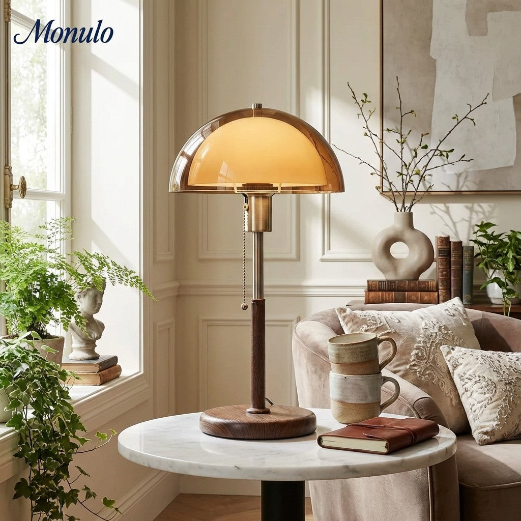 Sunset Afterglow Modern Accent Table Lamp - Retro Styling Lamp for Bedroom or Office