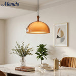 Load image into Gallery viewer, Sunset Afterglow Sunset Medieval Pendant Light with French Acrylic Shade for Dining Room and Foyer