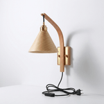 Load image into Gallery viewer, Camber Arc Wood Plug-In Wall Light - product image 6
