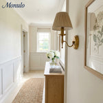 Load image into Gallery viewer, Tela Timeless Transitional Wall Lamp with Fabric Shade for Bedroom Dining Room