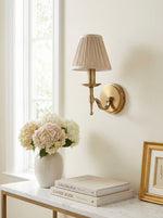 Load image into Gallery viewer, Tela Timeless Transitional Wall Lamp with Fabric Shade for Bedroom Dining Room