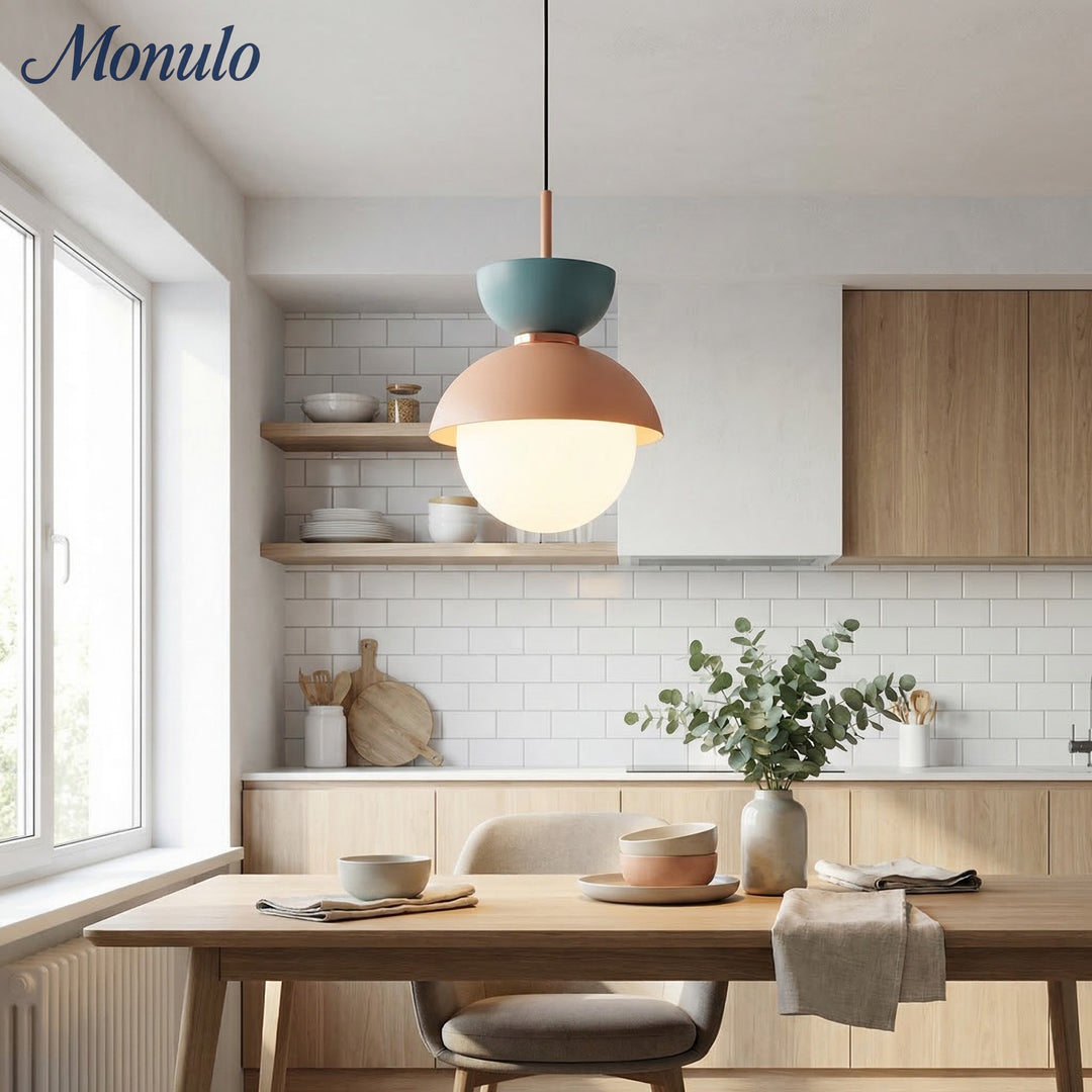 Frovela Minimalistische Nordische Macaron Pendelleuchte für Esszimmer & Gemütliche Ecken