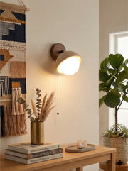 Wabi-Sabi Style Travertine Half-Sphere Wall Lamp