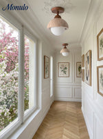 Load image into Gallery viewer, Wabi-Sabi Travertine Dome Ceiling Light