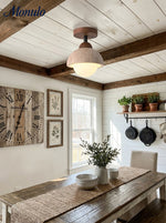 Load image into Gallery viewer, Wabi-Sabi Travertine Dome Ceiling Light