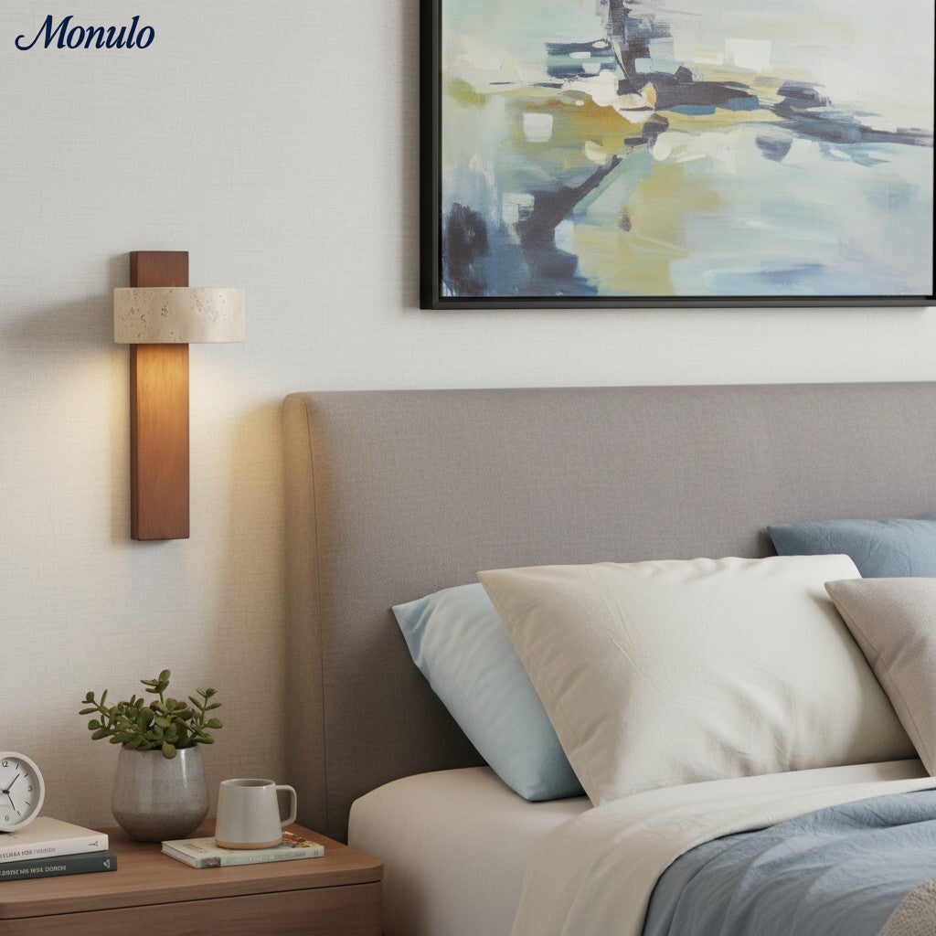 Nordic Travertine Rotatable Wall Lamp