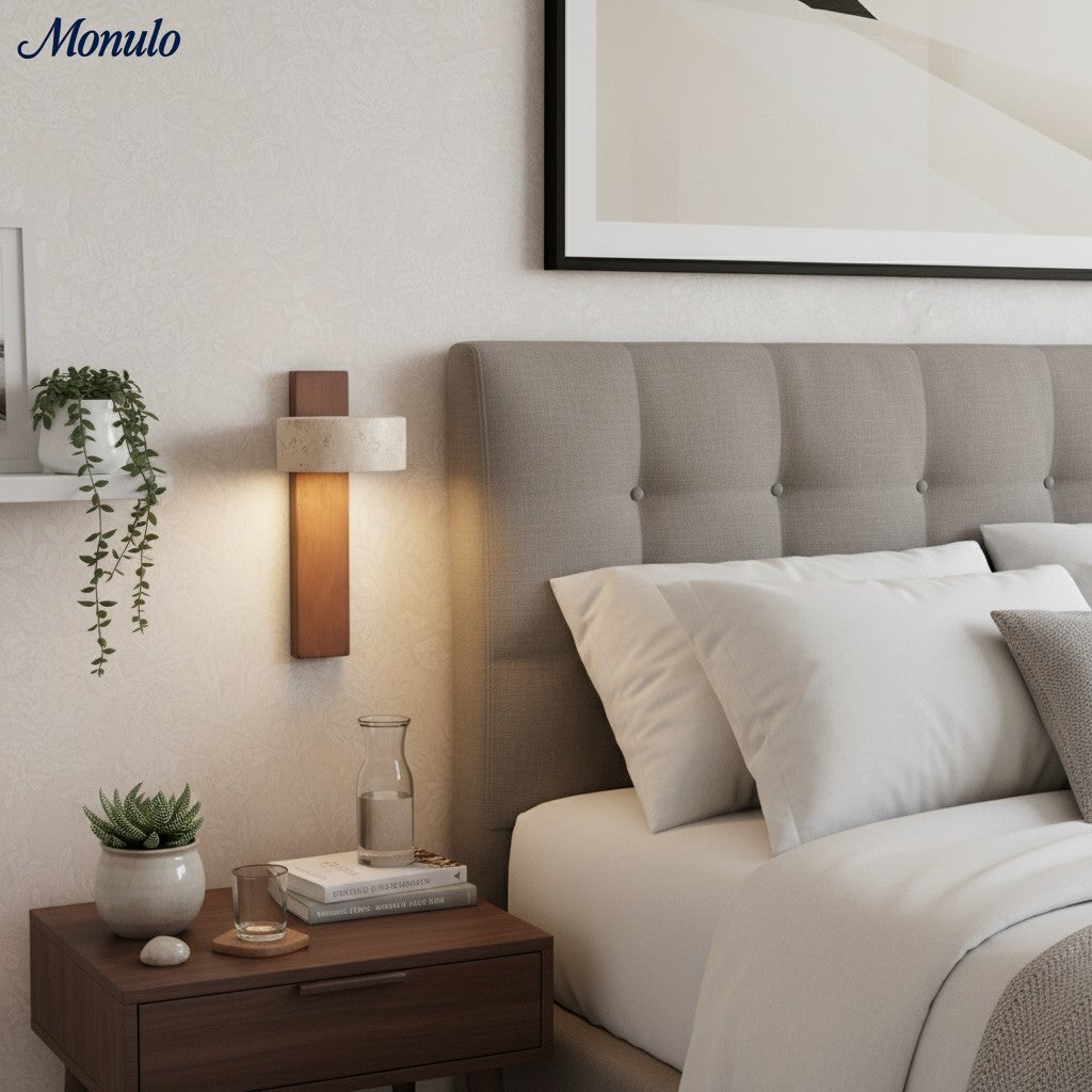 Nordic Travertine Rotatable Wall Lamp