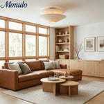 Cargar imagen en el visor de la Galería, Lámpara de techo empotrada Solivara con pantalla de tela y lino: ideal para dormitorios y pasillos.