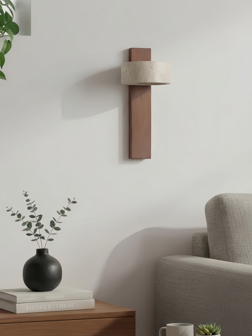 Nordic Travertine Rotatable Wall Lamp