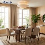 Cargar imagen en el visor de la Galería, Lámpara de techo empotrada Solivara con pantalla de tela y lino: ideal para dormitorios y pasillos.